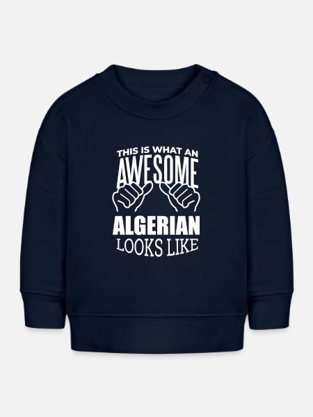 Algerien, Algerien Algerien - Baby Organic Sweatshirt Baby Changer von Stanley/Stella - Navy
