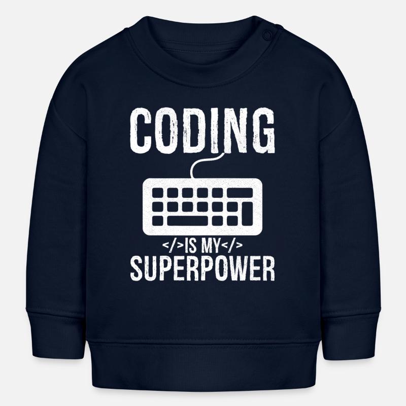 Coding is my superpower - Baby Sweatshirt by Stanley/Stella - navy