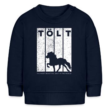 Tölt - the most beautiful gait in the world - Baby Organic Sweatshirt Baby Changer von Stanley/Stella - Navy - Vorne