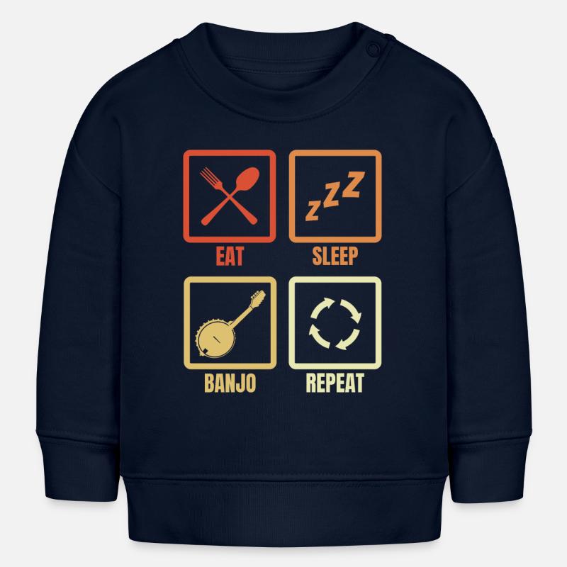 Manger Sommeil Banjo Répéter - Sweat bébé bio Stanley/Stella - bleu marine