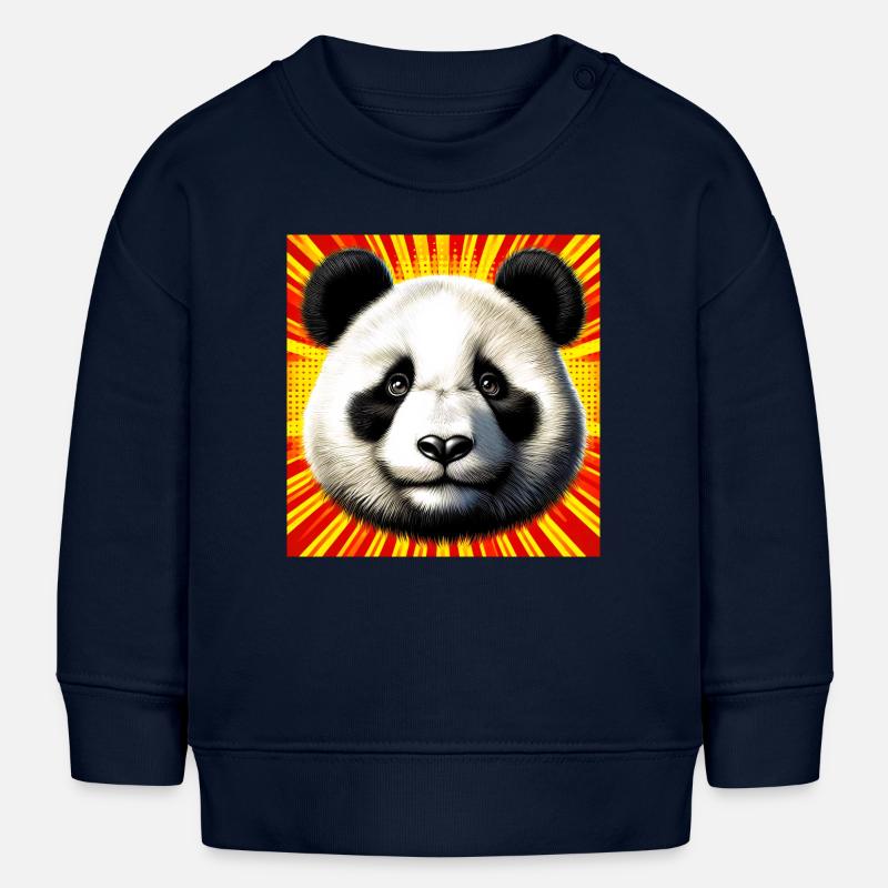 panda - Sweat bébé bio Stanley/Stella - bleu marine
