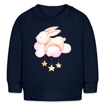 Schlafender Hase - Baby Organic Sweatshirt Baby Changer von Stanley/Stella - Navy - Vorne