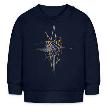 abstrakt - Baby Organic Sweatshirt Baby Changer von Stanley/Stella - Navy - Vorne