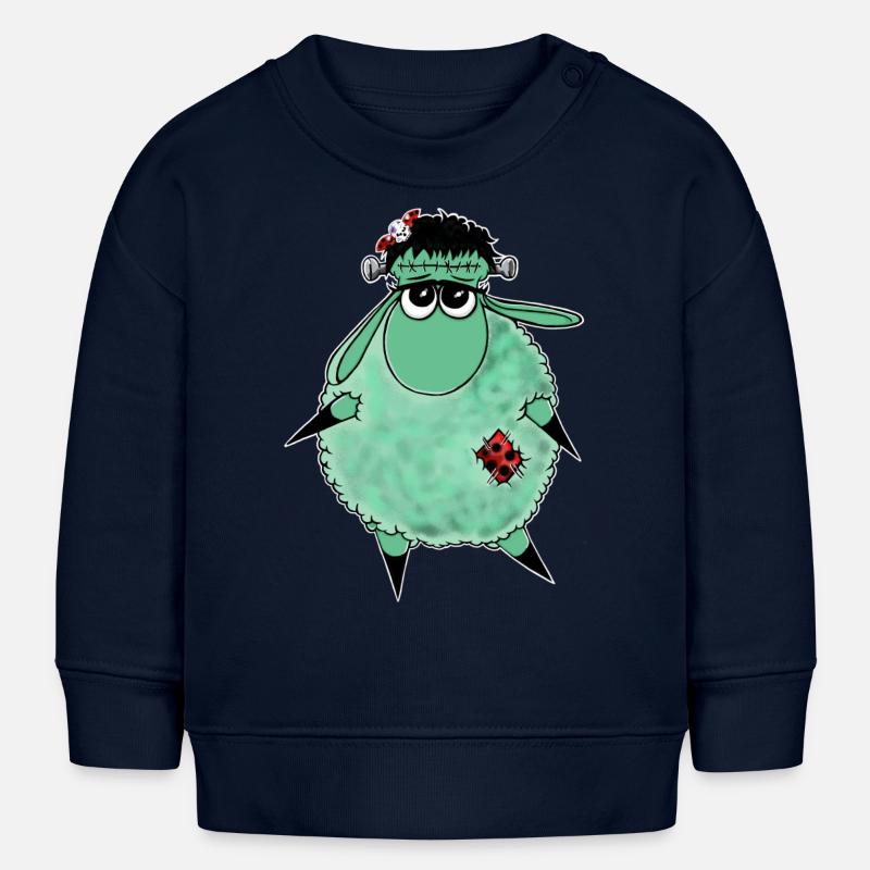 Wolly Sheepling Monstre d’Halloween - Sweat bébé bio Stanley/Stella - bleu marine