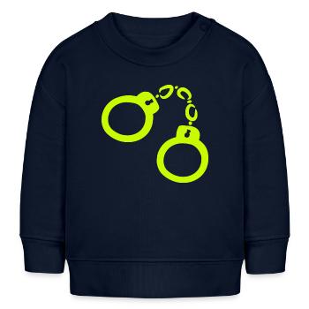 Menottes Jaune - Sweat bébé bio Stanley/Stella - bleu marine - Devant