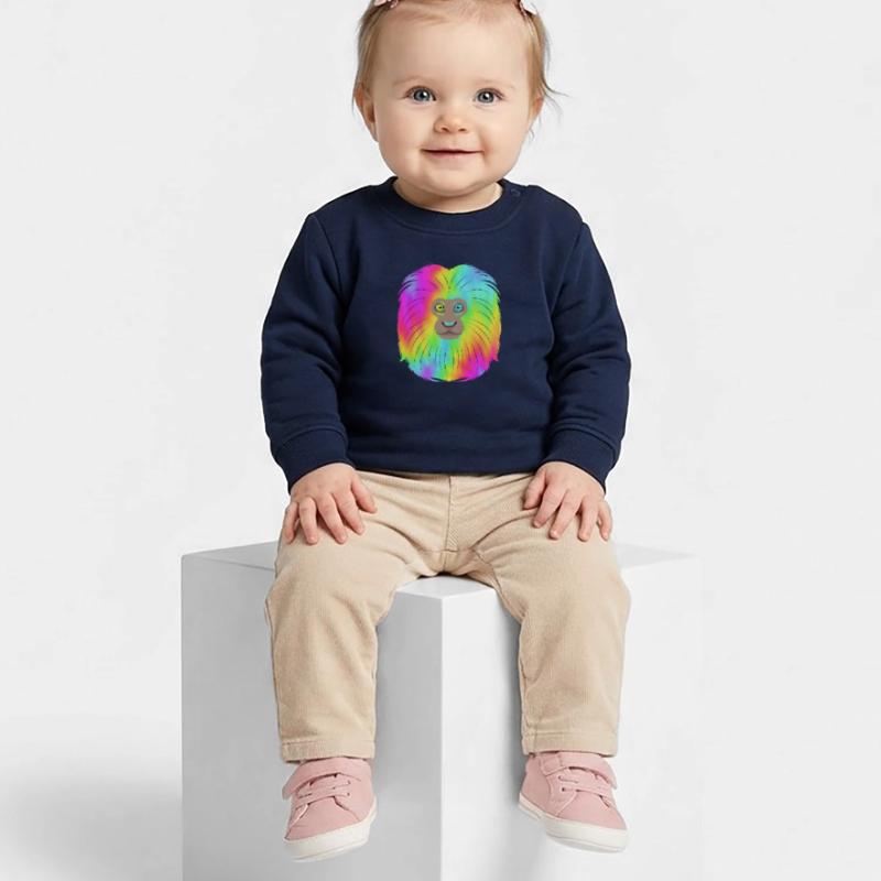 Tamarin Monkey Monkey Monkey Monkey Face Baby Sweatshirt by Stanley/Stella