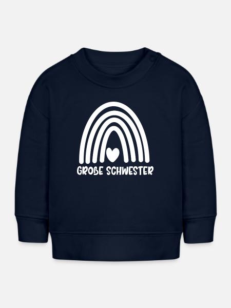 Große Schwester - Baby Organic Sweatshirt Baby Changer von Stanley/Stella - Navy