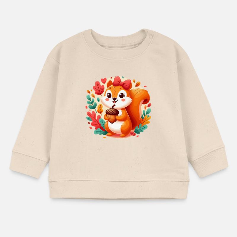Süßes Eichhörnchen mit Eichel Baby Organic Sweatshirt Baby Changer von Stanley/Stella