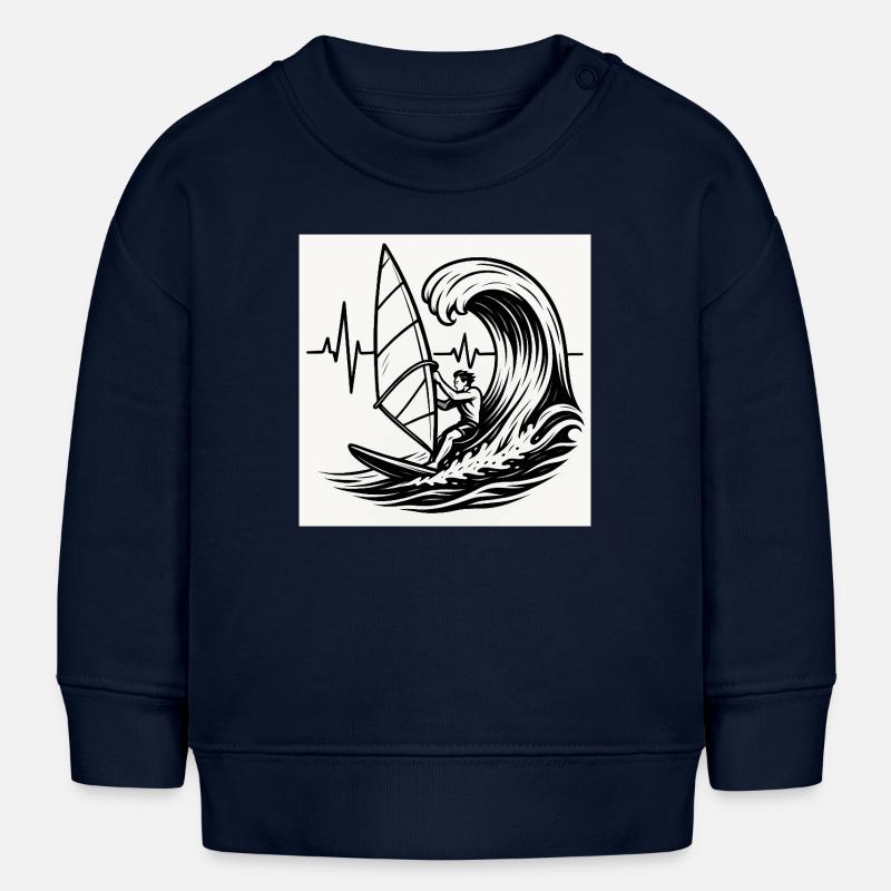 Surfeur - Sweat bébé bio Stanley/Stella - bleu marine