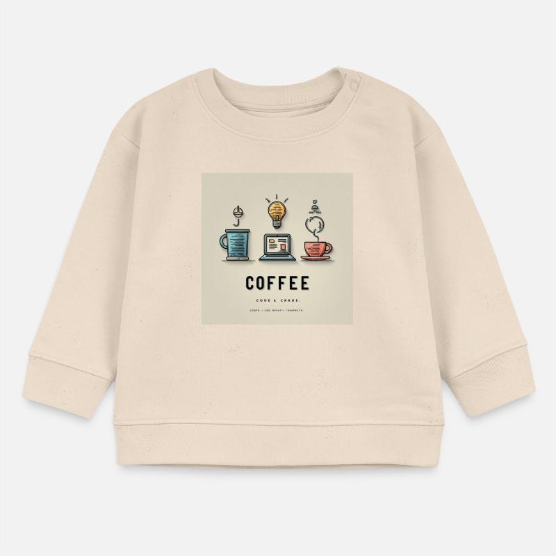Coffee Code Design Baby Sweatshirt by Stanley/Stella