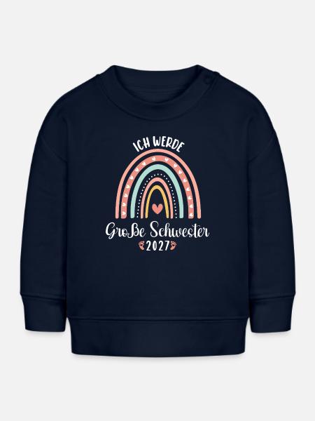 Ich Werde Große Schwester 2027 - Baby Organic Sweatshirt Baby Changer von Stanley/Stella - Navy