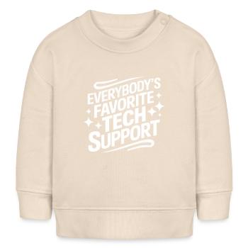 Technical Support Computer - Baby Sweatshirt by Stanley/Stella - soft Ecru - Front