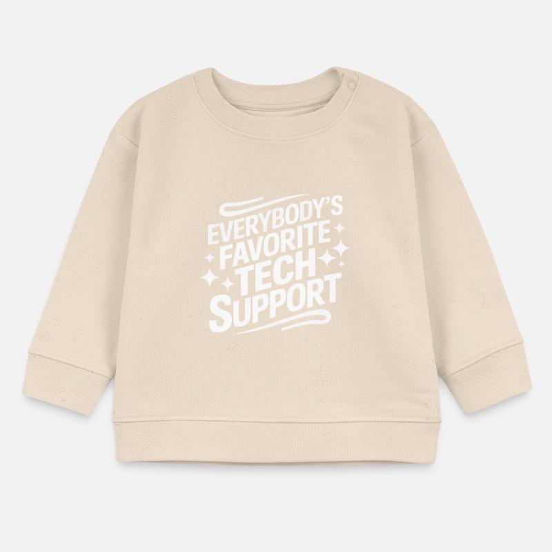 Technischer Support Computerfreak Nerd Baby Organic Sweatshirt Baby Changer von Stanley/Stella