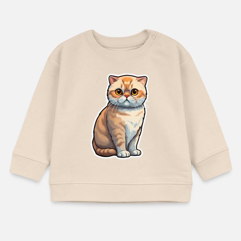 Chat Scottish Fold Sweat bébé bio Stanley/Stella