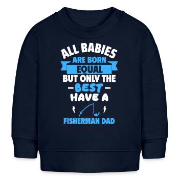 Champion-Baby – Papa Angler - Baby Organic Sweatshirt Baby Changer von Stanley/Stella - Navy - Vorne