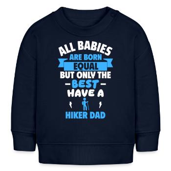 Baby,Papa Wanderer,Geburtsgeschenk,Vatertag - Baby Organic Sweatshirt Baby Changer von Stanley/Stella - Navy - Vorne