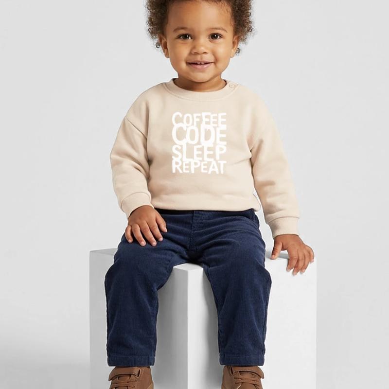 coffee code Programmierer - Informatik Arbeit Logo Baby Organic Sweatshirt Baby Changer von Stanley/Stella