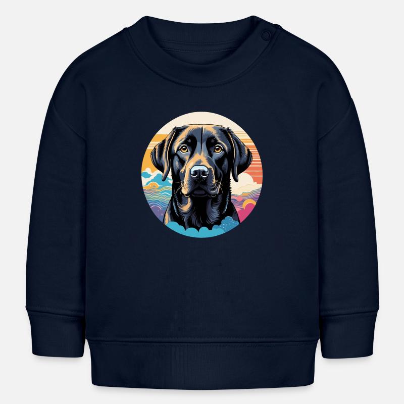 Labrador Retriever - Sweat bébé bio Stanley/Stella - bleu marine