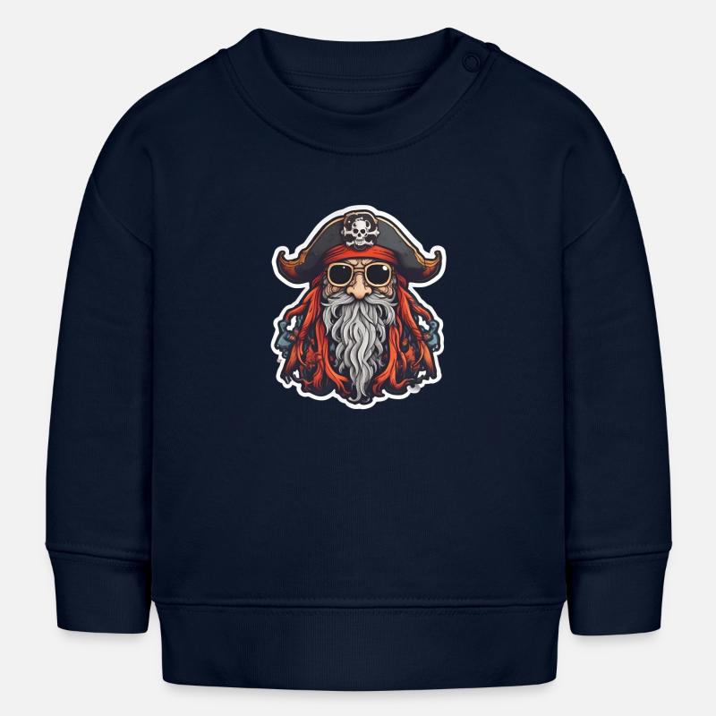 LOGO PIRATE 4 - Sweat bébé bio Stanley/Stella - bleu marine