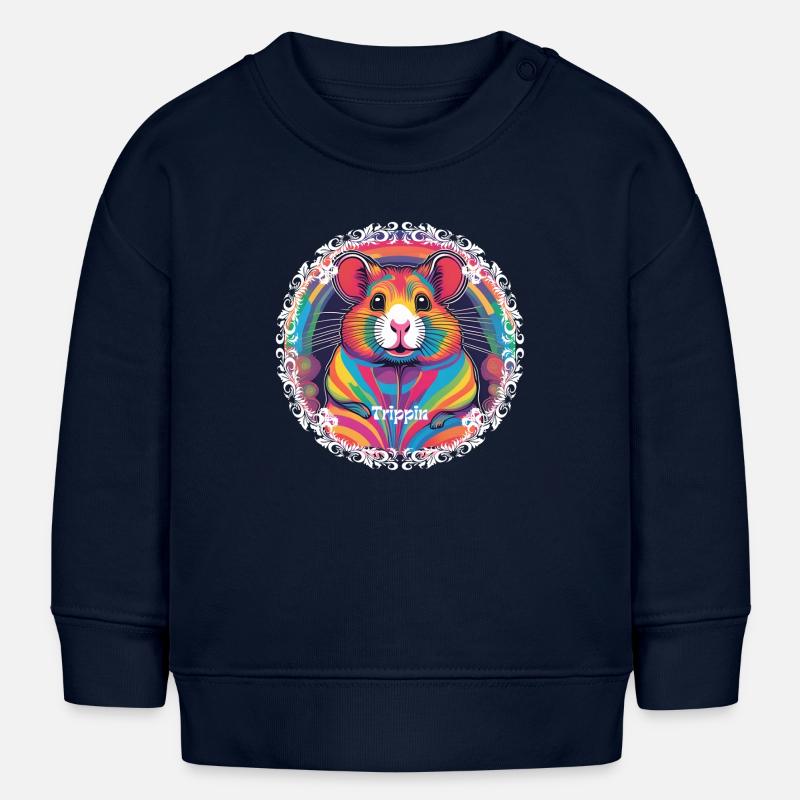 Trippin Hamster - Sweat bébé bio Stanley/Stella - bleu marine