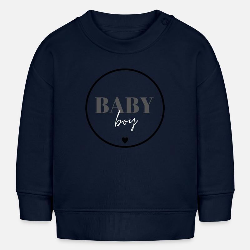 Bébé Garçon - Uni Noir Blanc - Sweat bébé bio Stanley/Stella - bleu marine