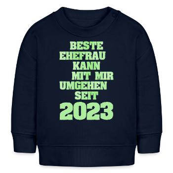 Ehe 2023 - Baby Organic Sweatshirt Baby Changer von Stanley/Stella - Navy - Vorne