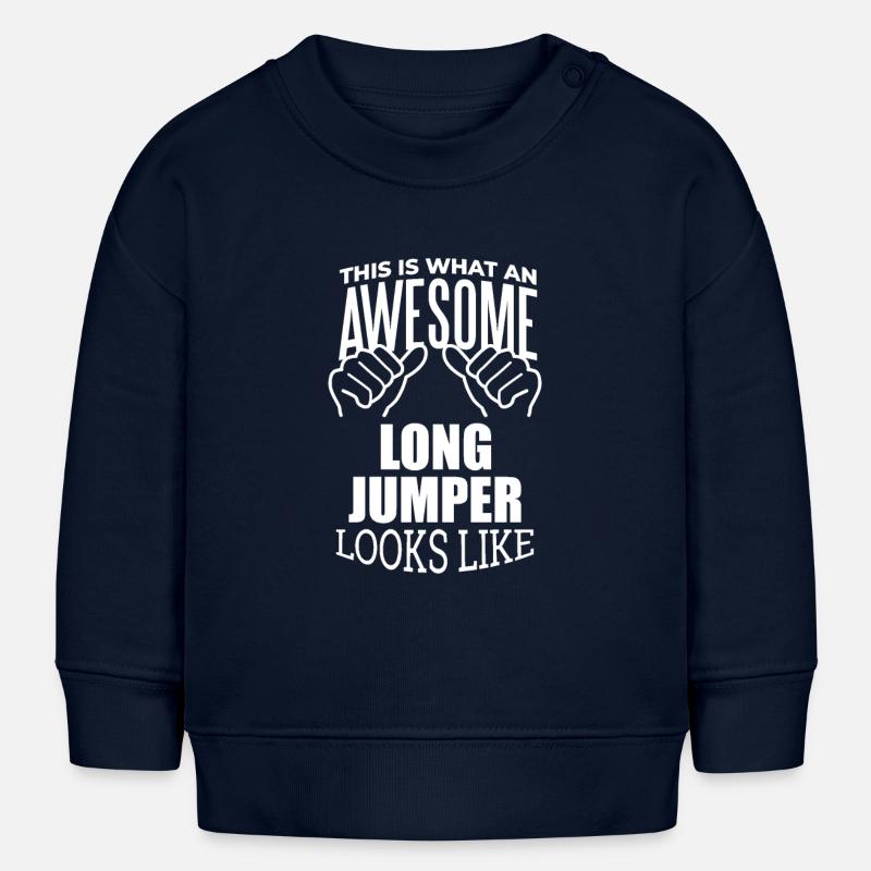 saut en longueur - Sweat bébé bio Stanley/Stella - bleu marine