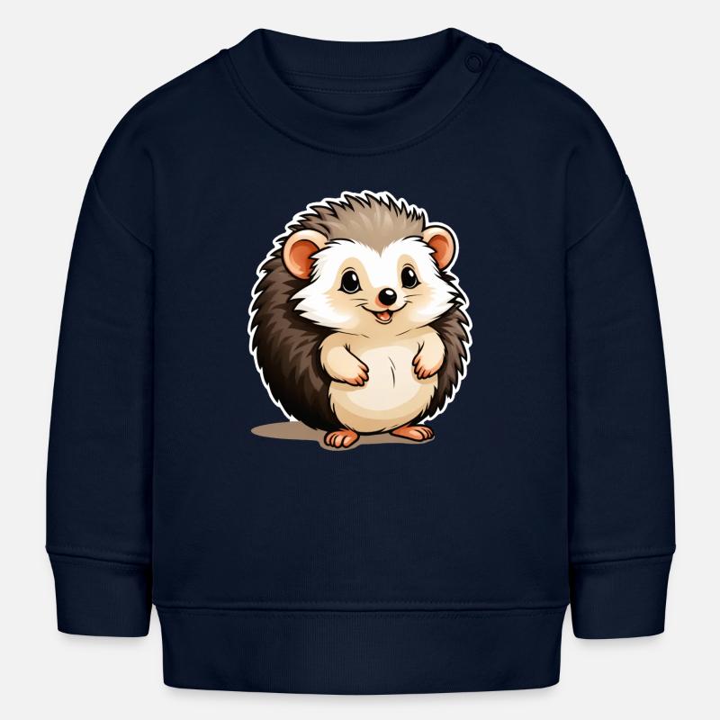 Petit hérisson mignon épineux - Sweat bébé bio Stanley/Stella - bleu marine