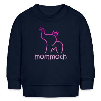 Mammut Elefant Eiszeit Fans und werdende Mütter - Baby Organic Sweatshirt Baby Changer von Stanley/Stella - Navy - Vorne