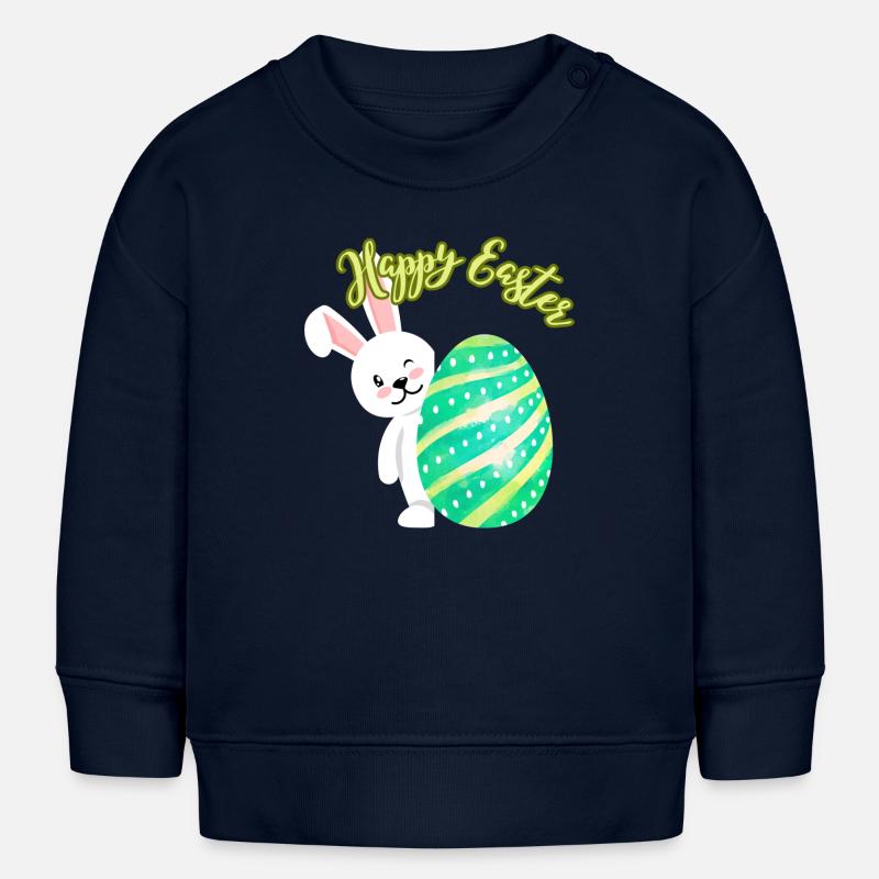 Joyeuses Pâques - Sweat bébé bio Stanley/Stella - bleu marine