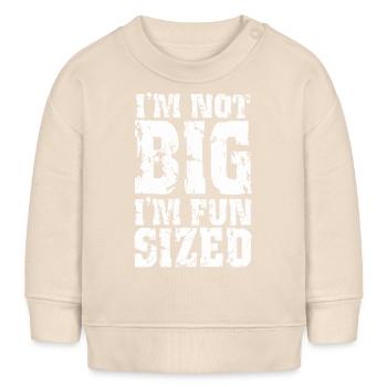 Ich bin nicht groß, ich habe eine lustige Größe - Baby Organic Sweatshirt Baby Changer von Stanley/Stella - Natur - Vorne