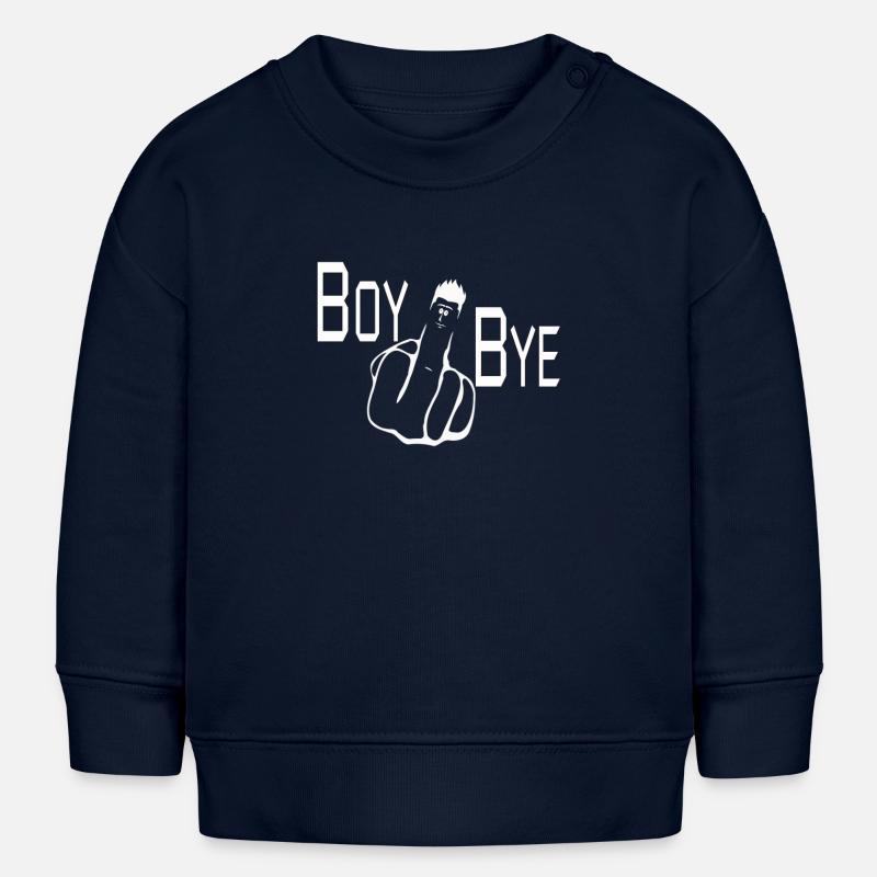 BOY BYE - Sweat bébé bio Stanley/Stella - bleu marine