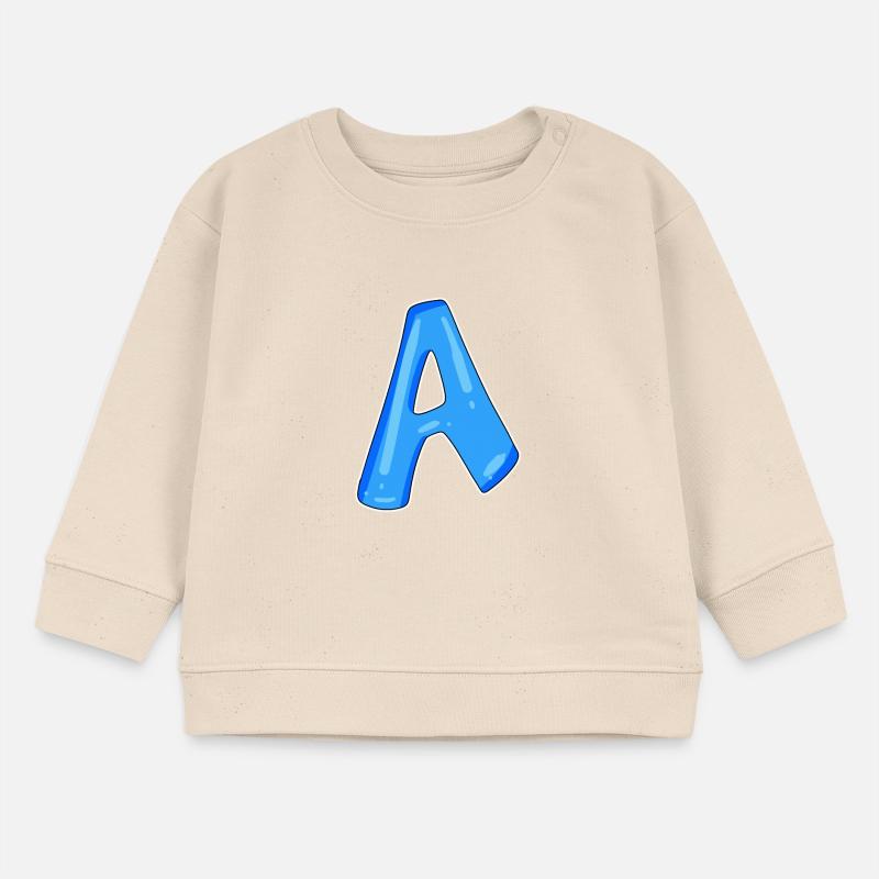 Buchstabe A Anfangsbuchstabe Baby Organic Sweatshirt Baby Changer von Stanley/Stella
