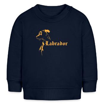 Labrador - Baby Organic Sweatshirt Baby Changer von Stanley/Stella - Navy - Vorne