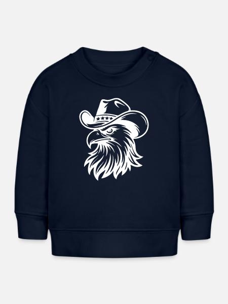 Patriotischer Weißkopfseeadler Illustration - Baby Organic Sweatshirt Baby Changer von Stanley/Stella - Navy