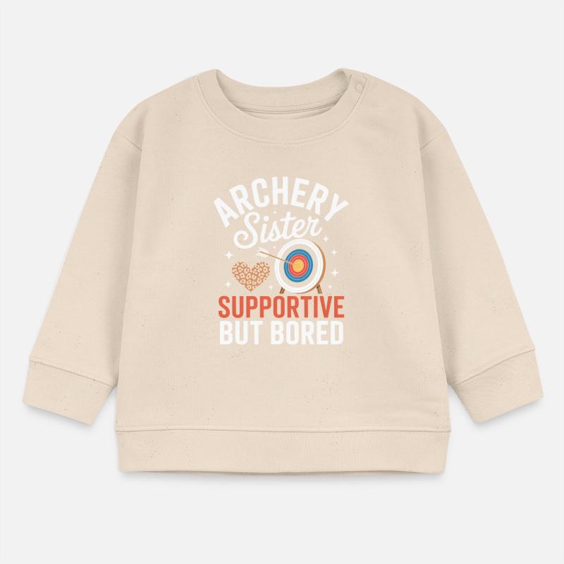 Bogenschießen Spruch Schwester Bogenschießen Baby Organic Sweatshirt Baby Changer von Stanley/Stella