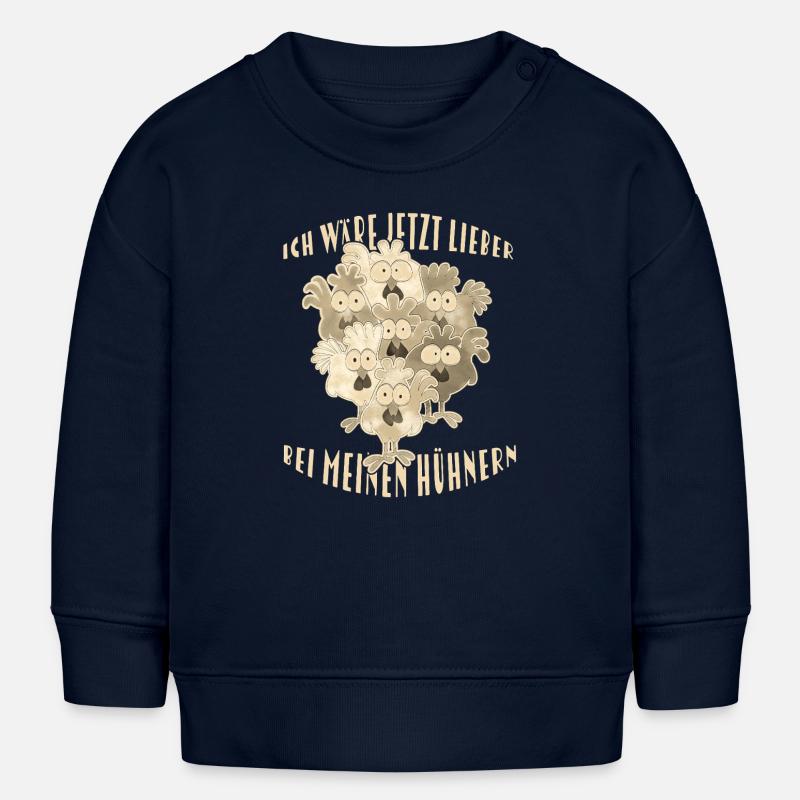 Chickens Saying - Baby Sweatshirt by Stanley/Stella - navy