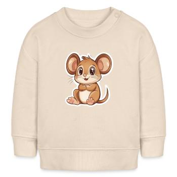 souris - Sweat bébé bio Stanley/Stella - écru doux - Devant