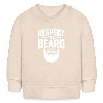 Respecter la barbe - Sweat bébé bio Stanley/Stella - écru doux - Devant