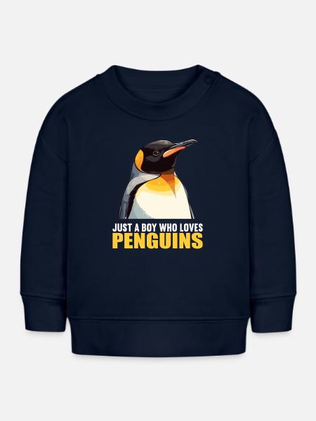 Pinguine Pinguin - Baby Organic Sweatshirt Baby Changer von Stanley/Stella - Navy