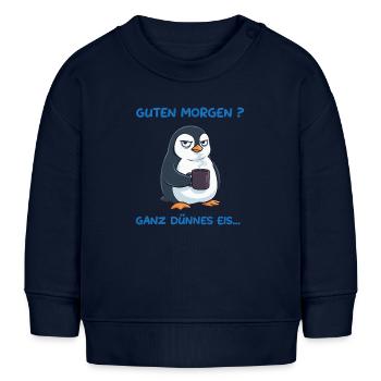 Humeur de glace mince - Sweat bébé bio Stanley/Stella - bleu marine - Devant