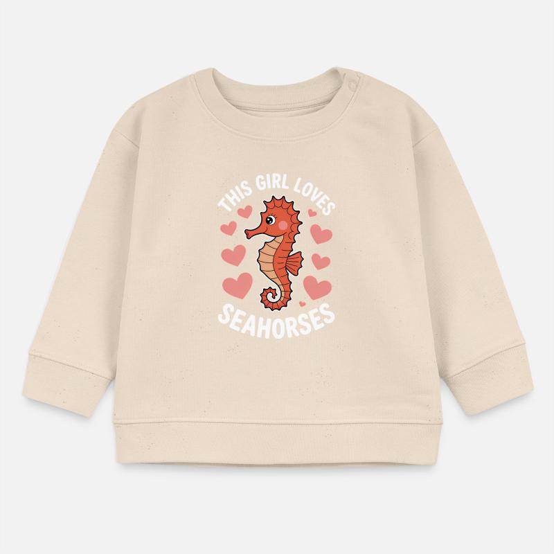 Hippocampe qui dit un drôle d’hippocampe Cadeau Sweat bébé bio Stanley/Stella