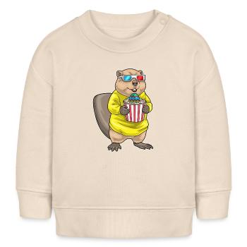 Biber Ostern Kino - Baby Organic Sweatshirt Baby Changer von Stanley/Stella - Natur - Vorne