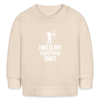 This Is My Hunting Shirt Bow Hunter Archer - Baby Sweatshirt by Stanley/Stella - soft Ecru - Front