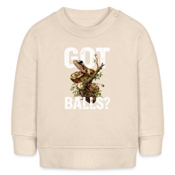 Königspython Schlangen Liebhaber Terrarium Python - Baby Organic Sweatshirt Baby Changer von Stanley/Stella - Natur - Vorne