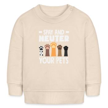 Spay and neuter your pet Adopt a - Baby Sweatshirt by Stanley/Stella - soft Ecru - Front