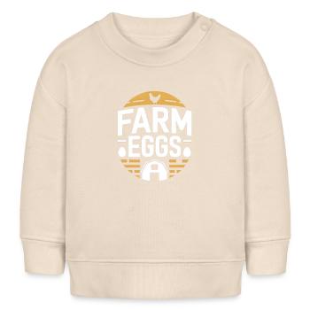Farm Eggs Hühnerhalter Huhn - Baby Organic Sweatshirt Baby Changer von Stanley/Stella - Natur - Vorne