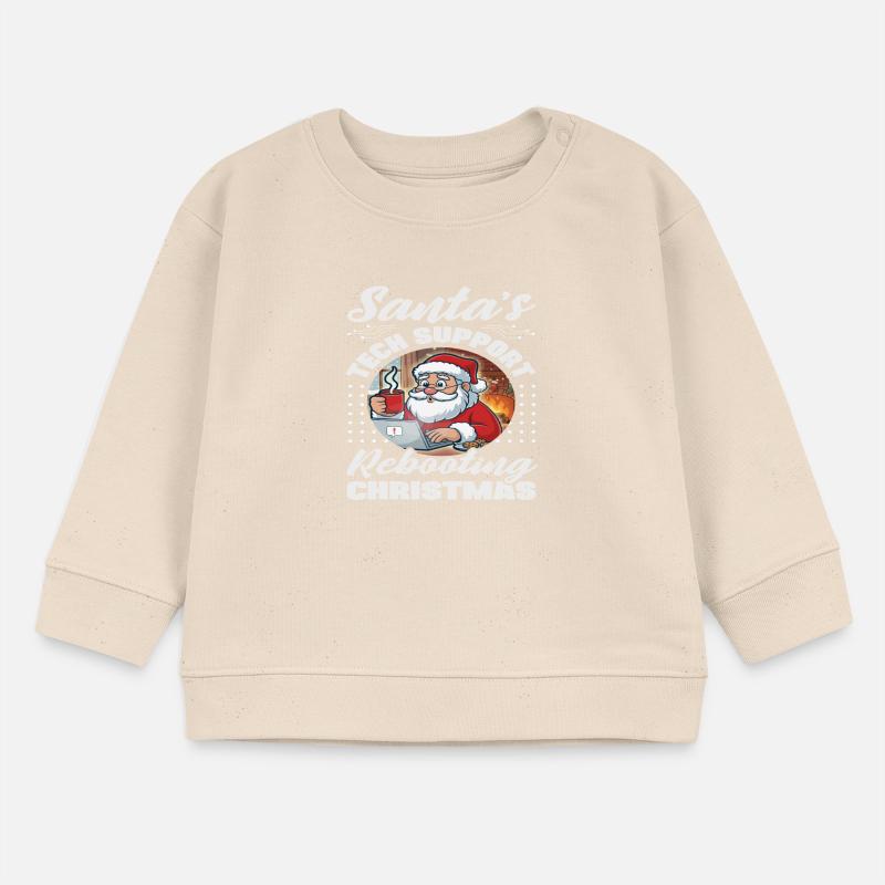 Support technique du Père Noël pour l’informatique de Noël Sweat bébé bio Stanley/Stella