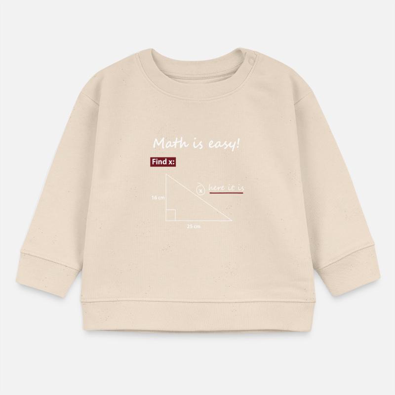 Trouver X Triangle Math Art Sweat bébé bio Stanley/Stella