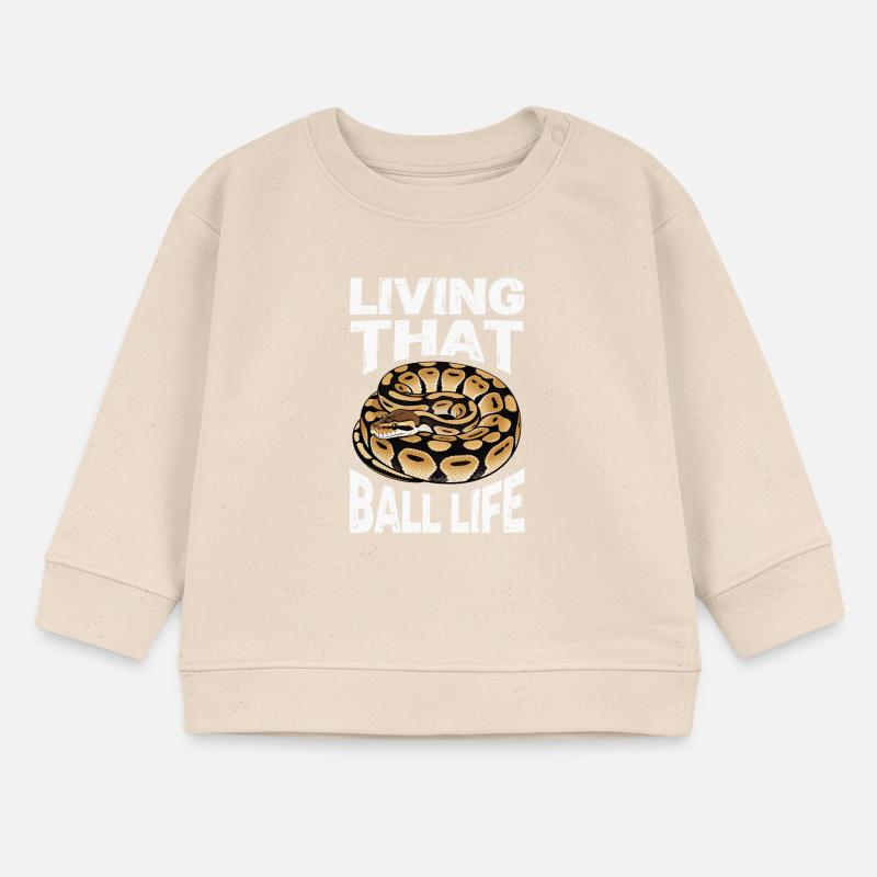 Königspython Schlangen Liebhaber Terrarium Python Baby Organic Sweatshirt Baby Changer von Stanley/Stella